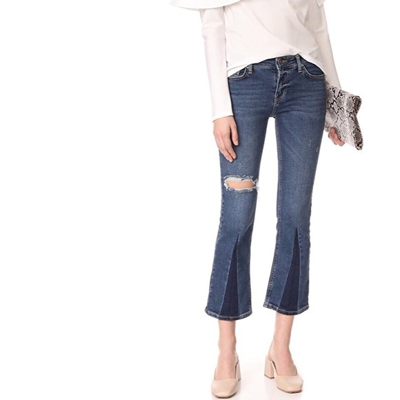 Free People Denim - FREE PEOPLE Color Block Crop Jeans Free People Denim - FREE PEOPLE Color Block Crop Jeans